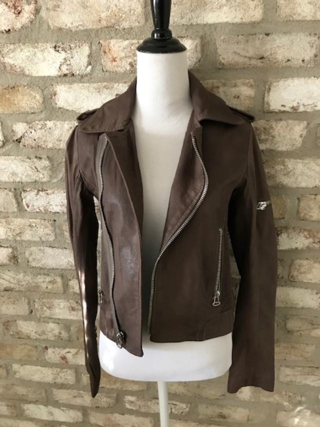 Style Update | JOES NEW W TAGS BROWN AIRTUCK MOTO LEATHER JACKET